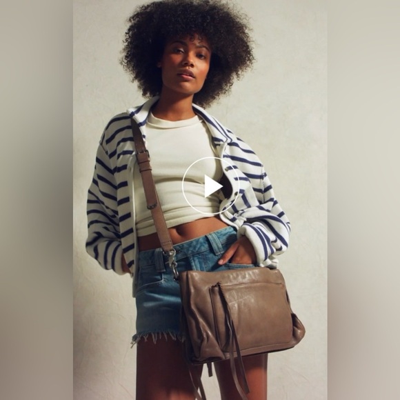 NWT We The Free Dixon Crossbody Desert Taupe Leather - Picture 6 of 16